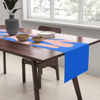Rose Bud & Azure Blue: Matisse Paper Cutouts 02 Table Runner Gallery Image 2