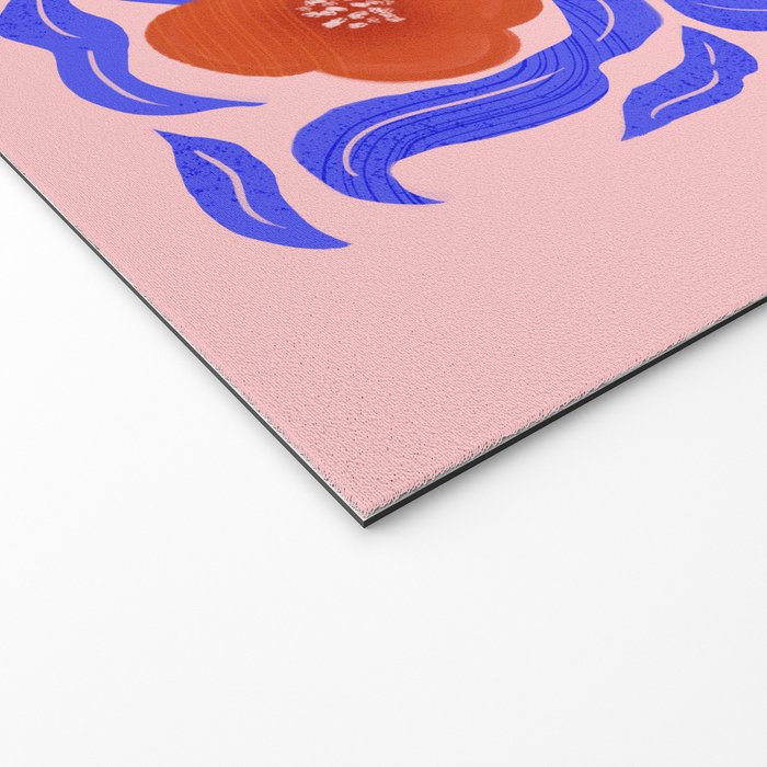 Bold Red Flowers And Blue Leaves Welcome Mat Gallery Image 2