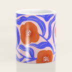 Bold Red Flowers And Blue Leaves Coffee Mug Gallery Image 4