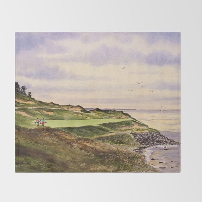 Whistling Straits Golf Course Hole 7 Throw Blanket Gallery Image 2