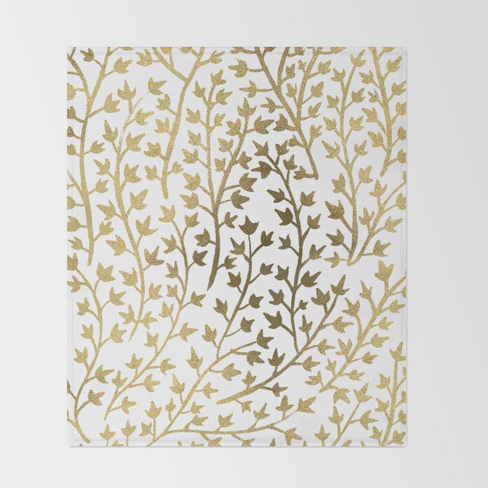 Gold Ivy Throw Blanket Gallery Image 2