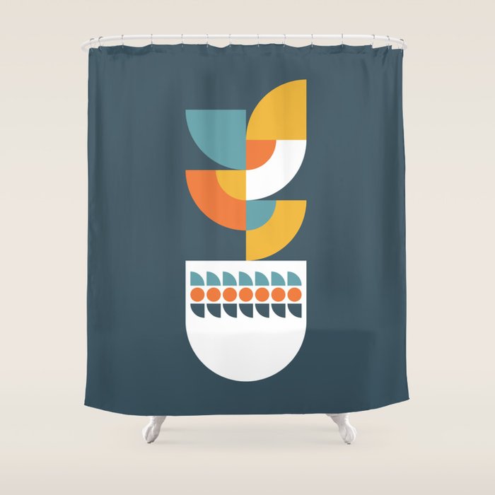 Geometric Plant 02 Shower Curtain Gallery Image 1