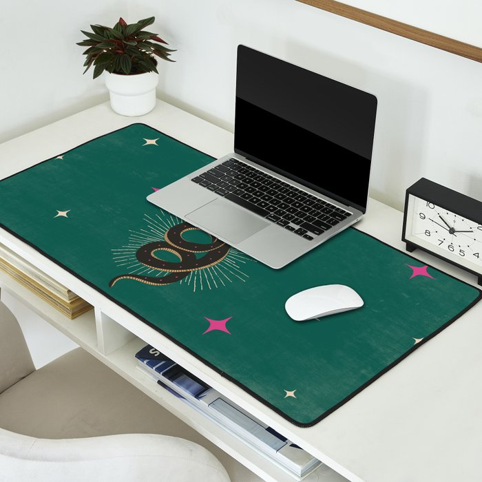 Slither - Green Desk Mat Gallery Image 2