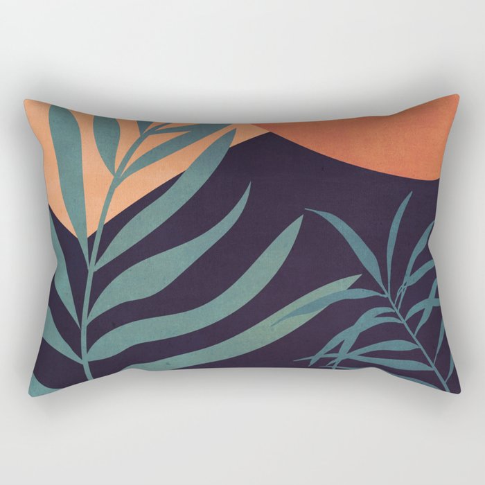 Abstract Art Tropical Leaves 16 Rectangular Pillow Gallery Image 2