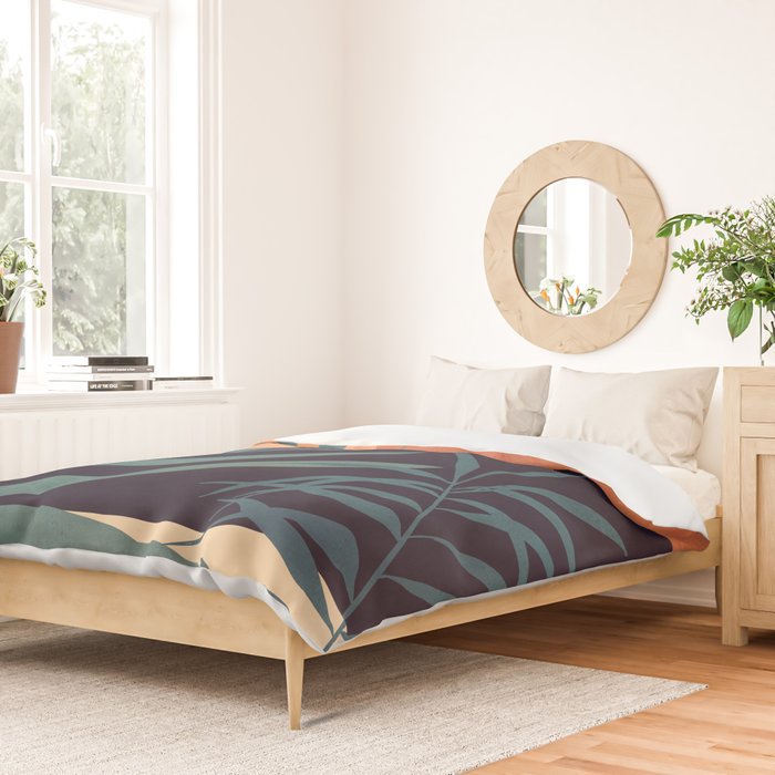 Abstract Art Tropical Leaves 16 Duvet Cover Gallery Image 2