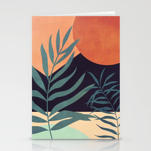 Abstract Art Tropical Leaves 16 Stationery Card Gallery Image 2