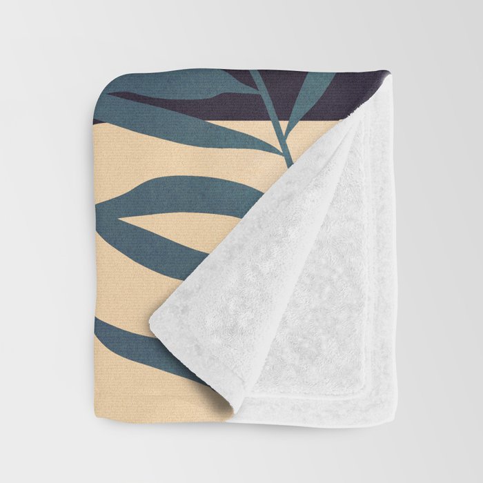 Abstract Art Tropical Leaves 16 Throw Blanket Gallery Image 3