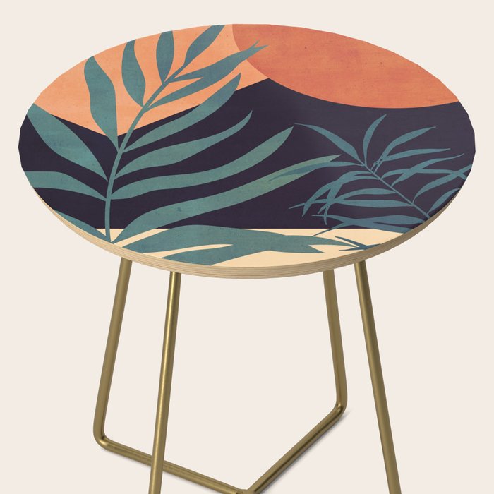 Abstract Art Tropical Leaves 16 Side Table Gallery Image 2