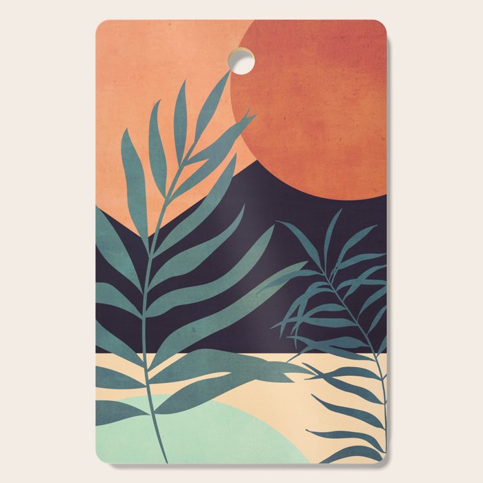 Abstract Art Tropical Leaves 16 Cutting Board Gallery Image 1