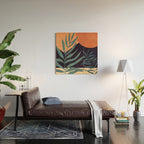 Abstract Art Tropical Leaves 16 Wood Wall Art Gallery Image 2