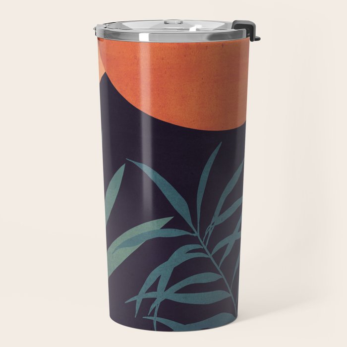 Abstract Art Tropical Leaves 16 Travel Mug Gallery Image 2