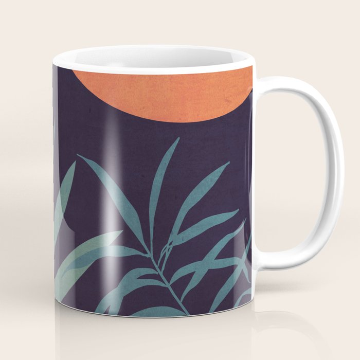 Abstract Art Tropical Leaves 16 Coffee Mug Gallery Image 1