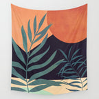 Abstract Art Tropical Leaves 16 Wall Tapestry Gallery Image 4