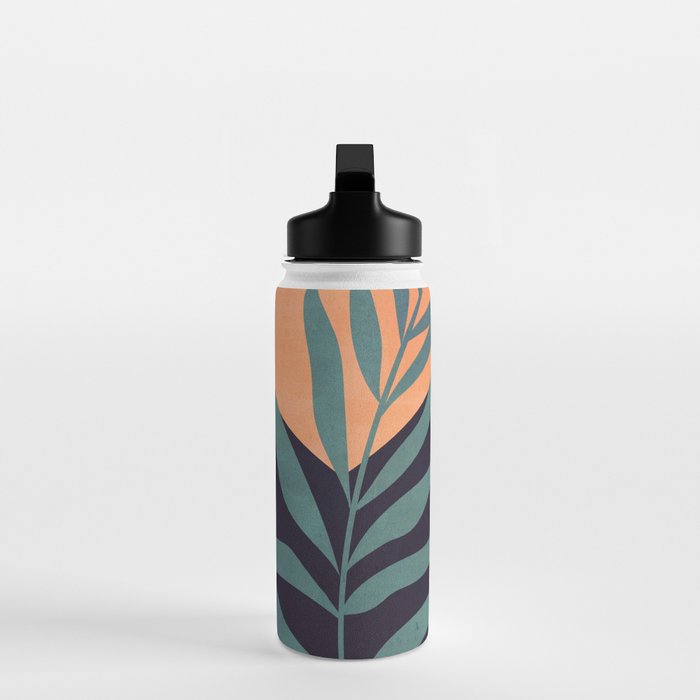 Abstract Art Tropical Leaves 16 Water Bottle Gallery Image 3