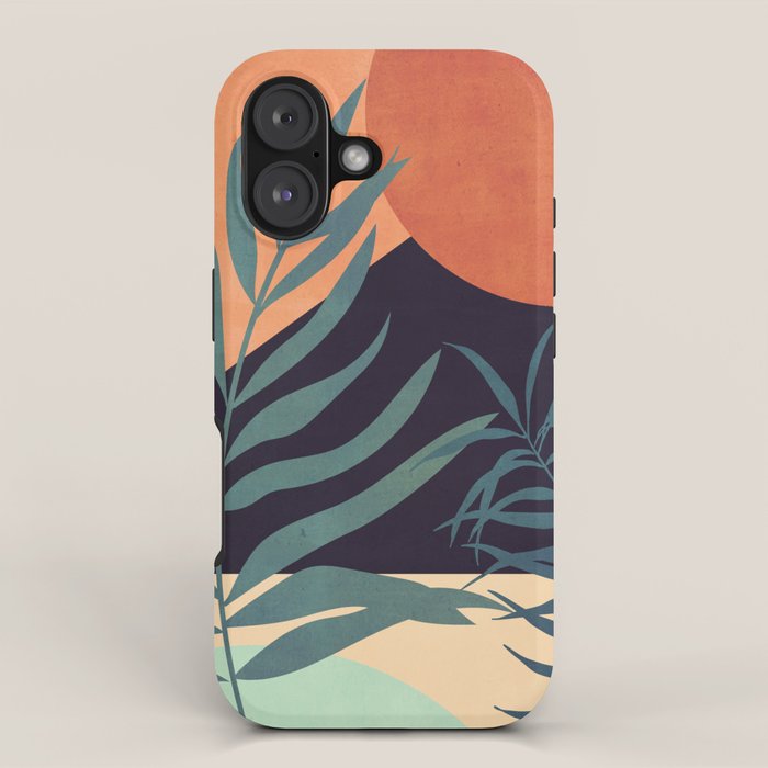 Abstract Art Tropical Leaves 16 iPhone Case Gallery Image 1