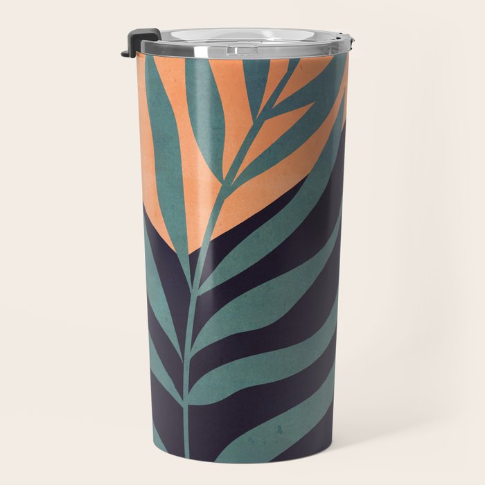 Abstract Art Tropical Leaves 16 Travel Mug Gallery Image 3