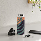Abstract Art Tropical Leaves 16 Water Bottle Gallery Image 4