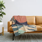 Abstract Art Tropical Leaves 16 Throw Blanket Gallery Image 1