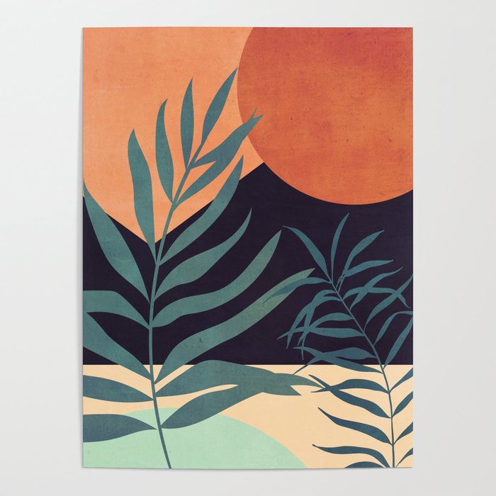 Abstract Art Tropical Leaves 16 Poster Gallery Image 1