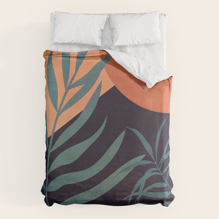 Abstract Art Tropical Leaves 16 Duvet Cover Gallery Image 6