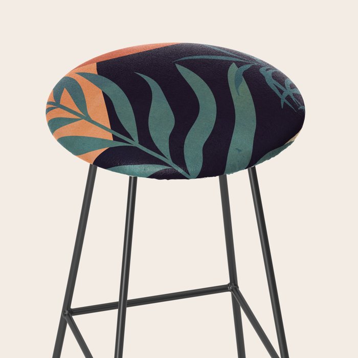 Abstract Art Tropical Leaves 16 Stool Gallery Image 2