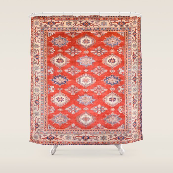 Red Divine Vines Shower Curtain Gallery Image 1