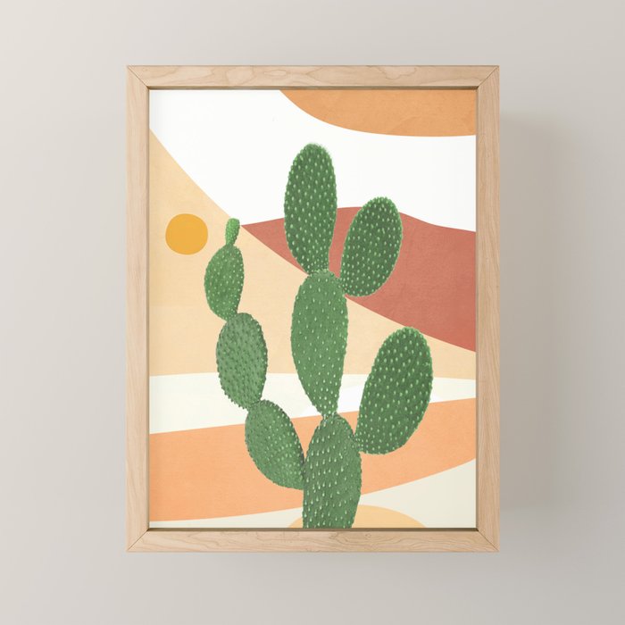 Abstract Cactus II Mini Art Print Gallery Image 1