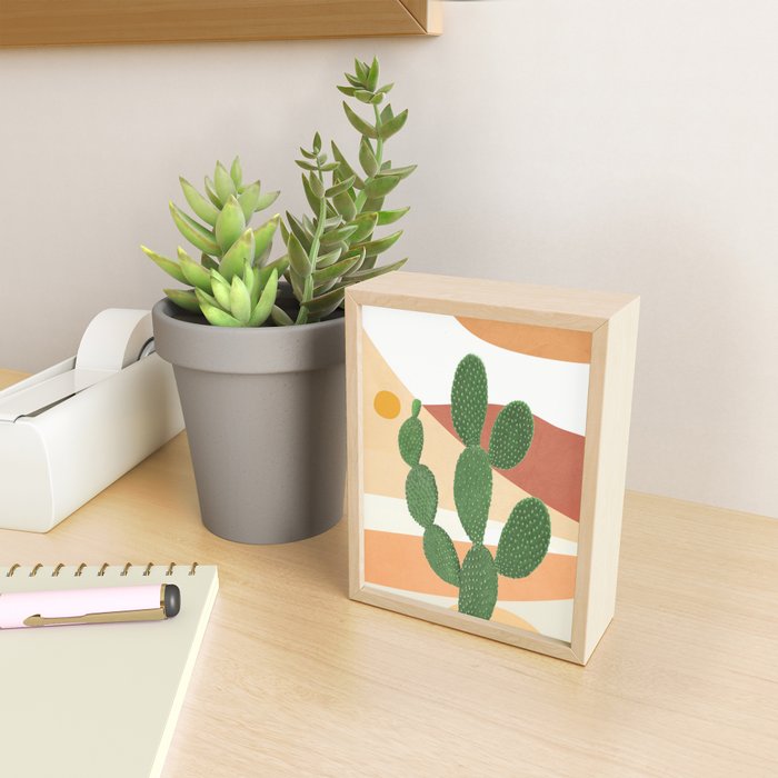Abstract Cactus II Mini Art Print Gallery Image 2