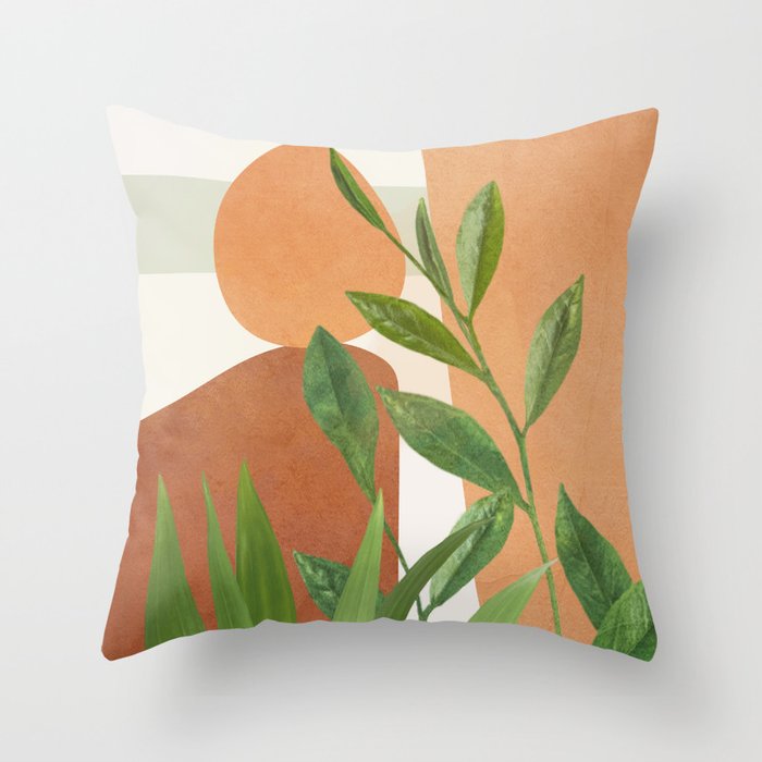 Nature Geometry X Throw Pillow Gallery Image 1