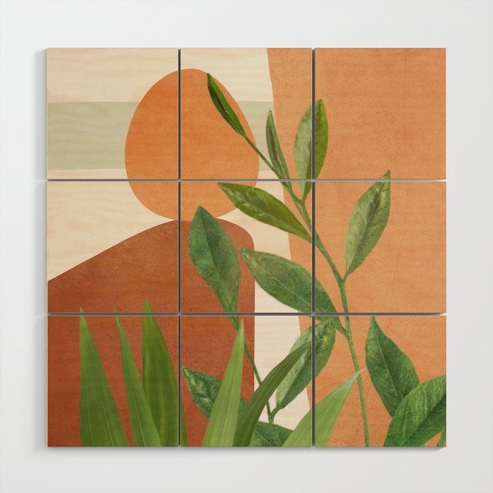 Nature Geometry X Wood Wall Art Gallery Image 1