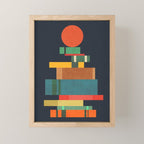 Book stack with a ball Mini Art Print Gallery Image 1
