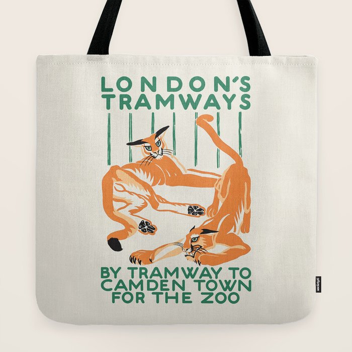 Camden Town, London - Vintage Zoo poster, 1925 Tote Bag Gallery Image 2
