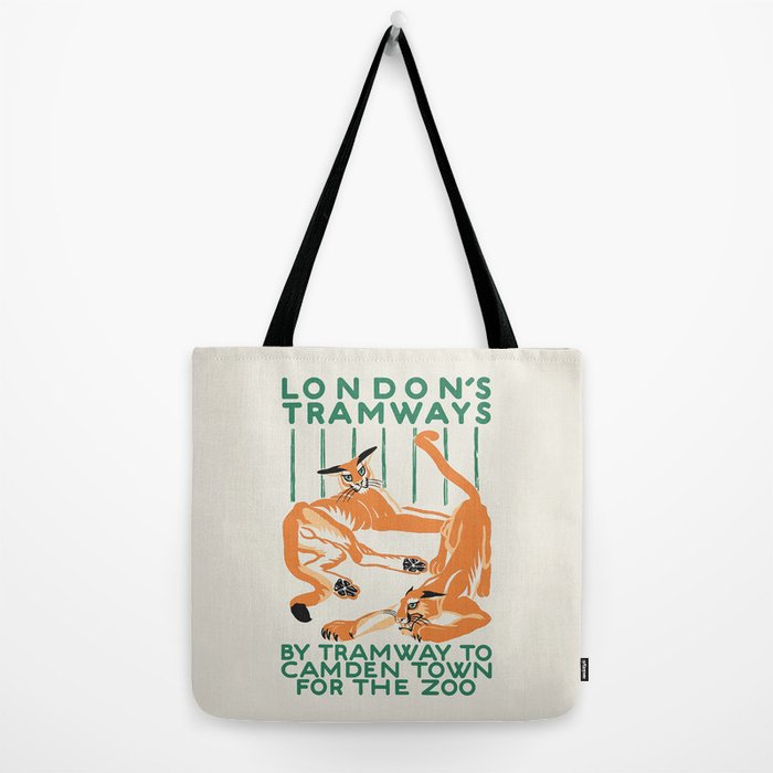 Camden Town, London - Vintage Zoo poster, 1925 Tote Bag Gallery Image 2