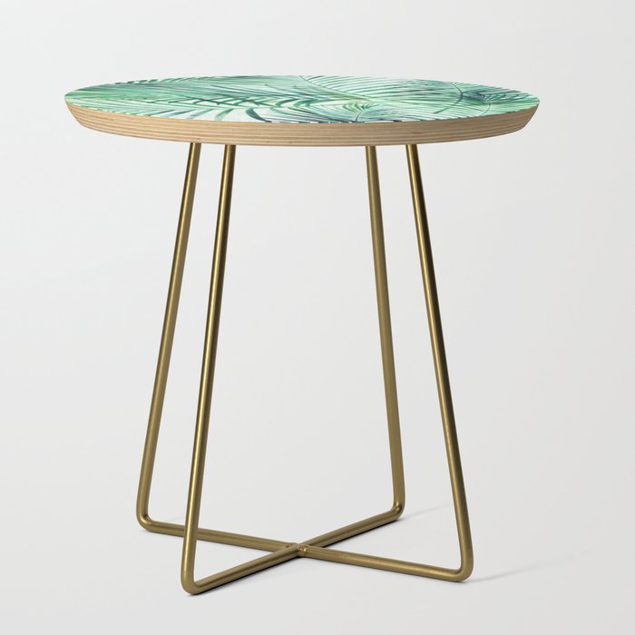 Tropical Fronds Abstract Design Side Table Gallery Image 1