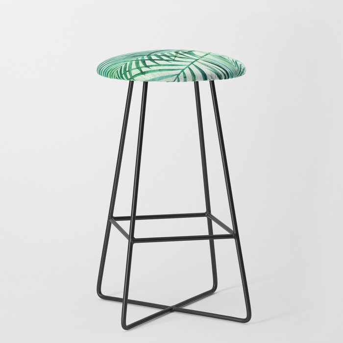 Tropical Fronds Abstract Design Stool Gallery Image 1