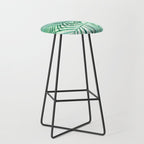 Tropical Fronds Abstract Design Stool Gallery Image 1