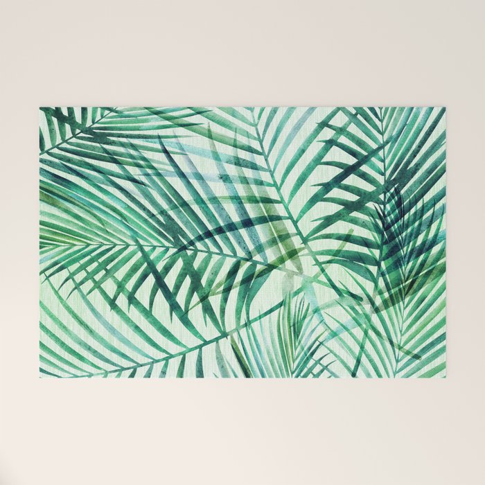 Tropical Fronds Abstract Design Welcome Mat Gallery Image 1