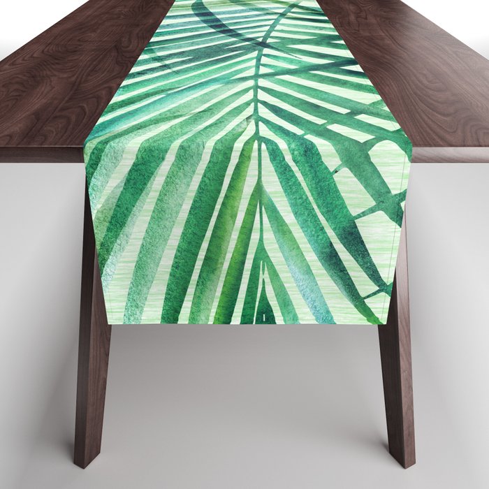 Tropical Fronds Abstract Design Table Runner Gallery Image 1