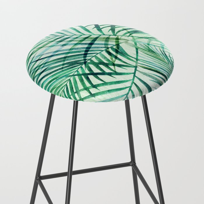 Tropical Fronds Abstract Design Stool Gallery Image 2