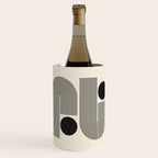 Abstraction_BLACK_LINE_DOT_POP_ART_Minimalism_004D Wine Chiller Gallery Image 1