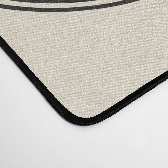 Abstraction_BLACK_LINE_DOT_POP_ART_Minimalism_004D Desk Mat Gallery Image 4