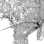 Tampa White Map Coffee Mug Gallery Image 2