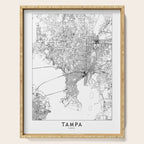 Tampa White Map Serving Tray Gallery Image 1