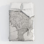 Tampa White Map Duvet Cover Gallery Image 6
