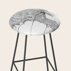 Tampa White Map Stool Gallery Image 2