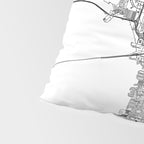 Tampa White Map Pillow Sham Gallery Image 4