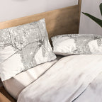 Tampa White Map Pillow Sham Gallery Image 2
