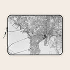 Tampa White Map Laptop Sleeve Gallery Image 1
