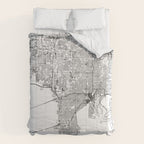 Tampa White Map Comforter Gallery Image 6