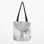 Tampa White Map Tote Bag Gallery Image 2